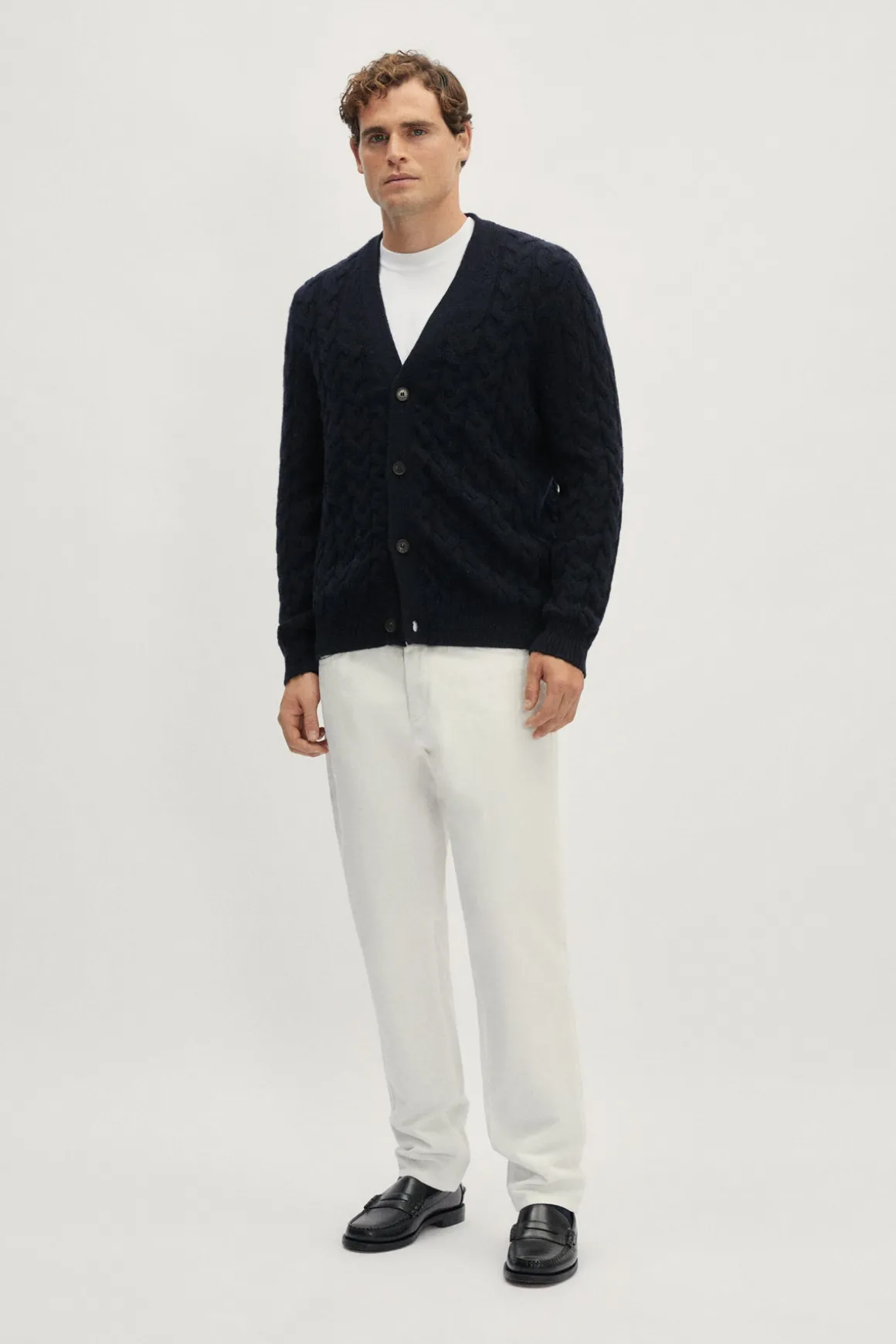 Cardigan Aran en Laine