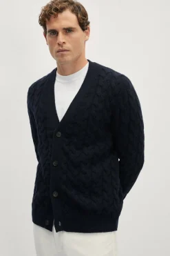 Cardigan Aran en Laine