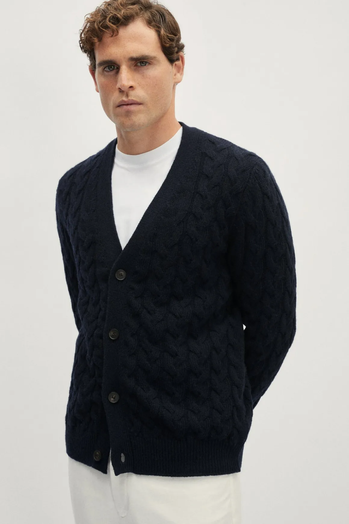 Cardigan Aran en Laine