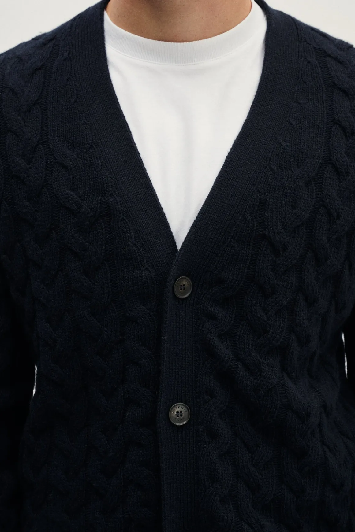 Cardigan Aran en Laine