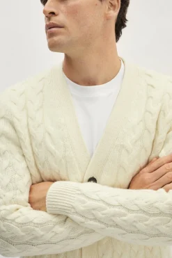 Cardigan Aran en Laine