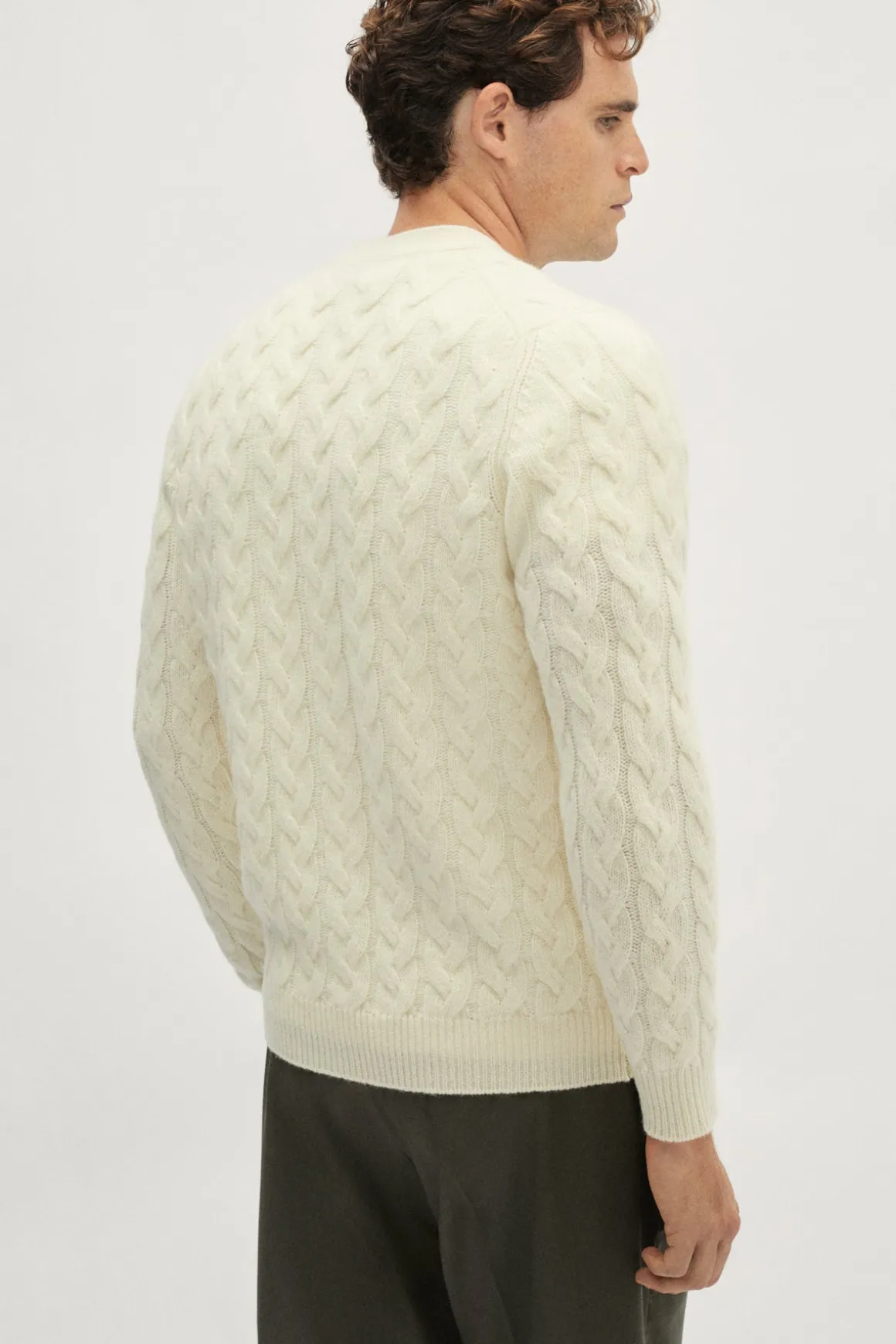 Cardigan Aran en Laine