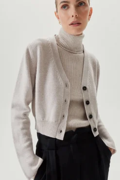 Cardigan court en Laine Mérinos