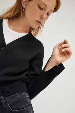Cardigan court en Laine Mérinos