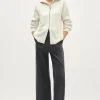 Cardigan zippé en laine mérinos