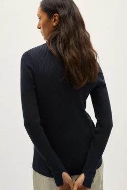 Chemise à mailles côtelées en Lin et Coton