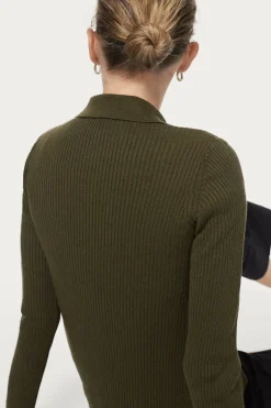 Chemise à mailles côtelées en Lin et Coton