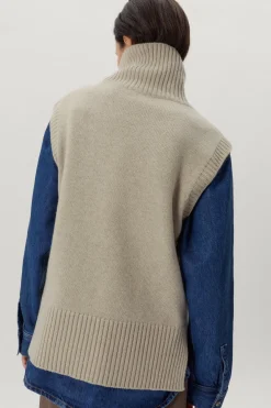 Gilet à col roulé en Laine