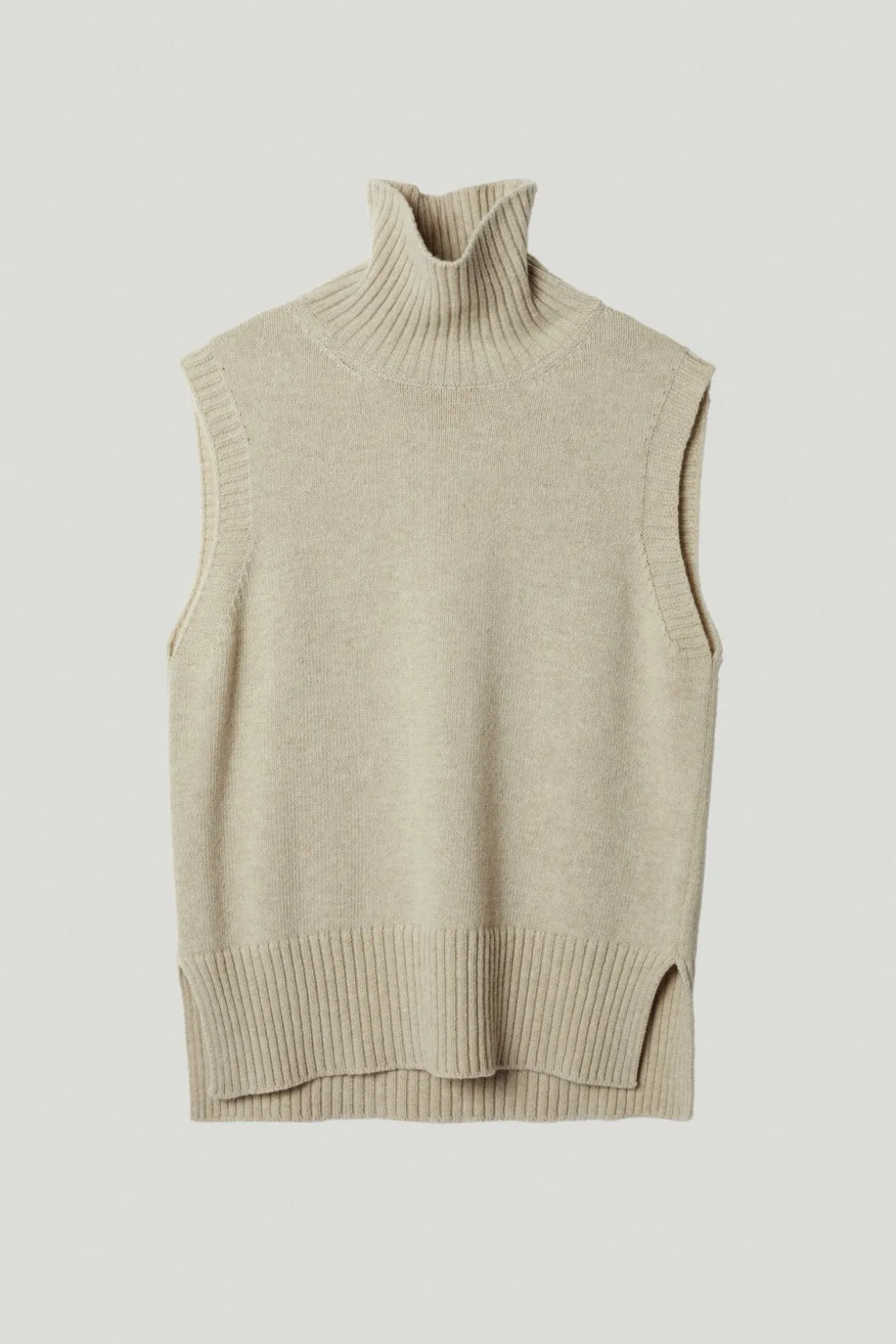Gilet à col roulé en Laine