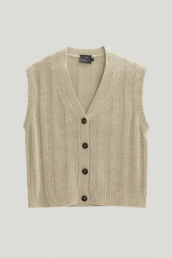 Gilet sans manches en Lin régénéré
