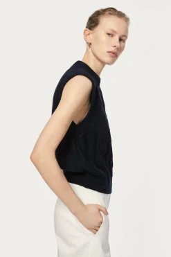 Gilet tricoté en Coton biologique Aran