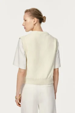 Gilet tricoté en Coton biologique Aran