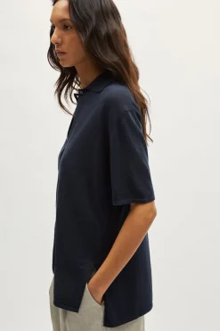 La chemise à manches courtes en coton en lin