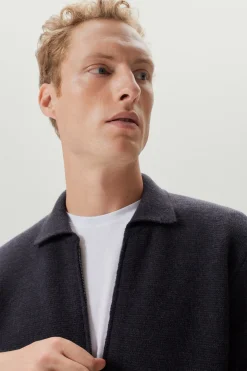 La veste zip en laine bouillie