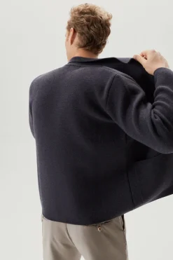La veste zip en laine bouillie