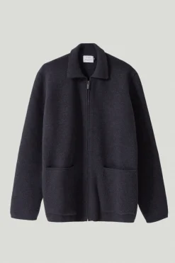 La veste zip en laine bouillie