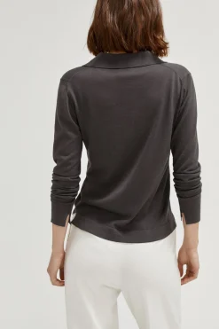Le polo léger en coton biologique - graphite