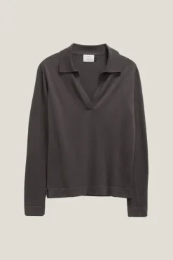 Le polo léger en coton biologique - graphite