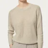 Le pull côtelé en coton en linge