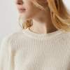 Le pull côtelé en coton en linge