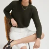 Le pull côtelé en coton en linge