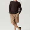Le pull côtelé en coton en linge