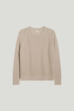 Le pull côtelé en coton en linge