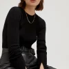 Le pull côtelé en laine mérinos