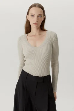 Le pull U-Leck en laine mérinos