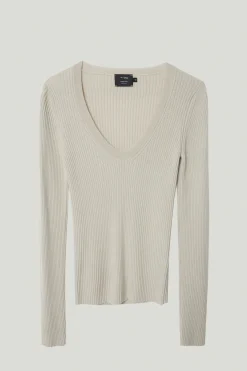 Le pull U-Leck en laine mérinos
