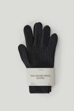 Les gants côtelés en laine pour femme