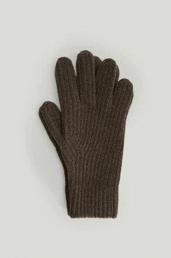 Les gants côtelés en laine pour femme