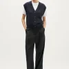 Pantalon ajusté en laine