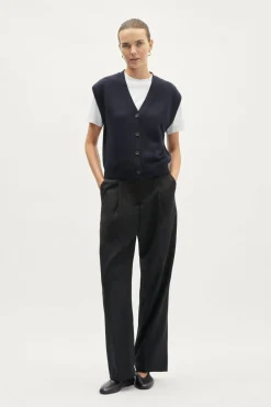 Pantalon ajusté en laine