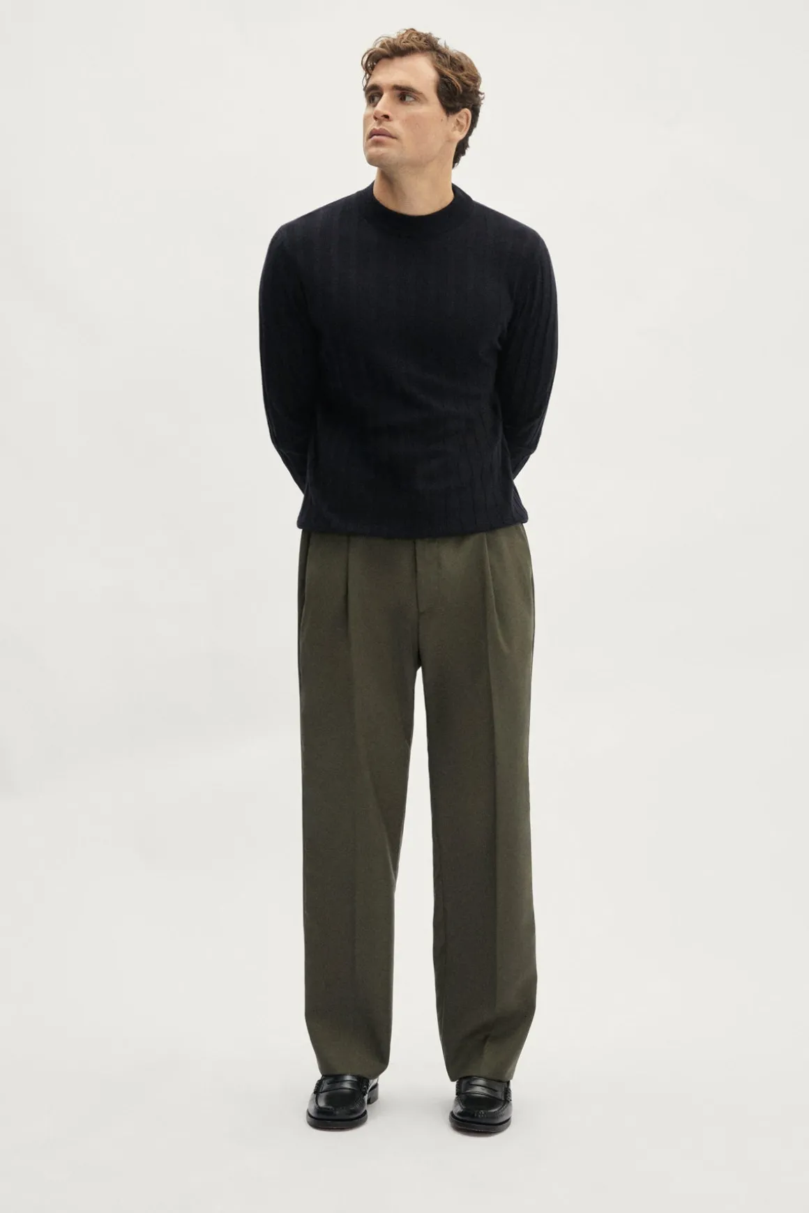 Pantalon ajusté en Laine