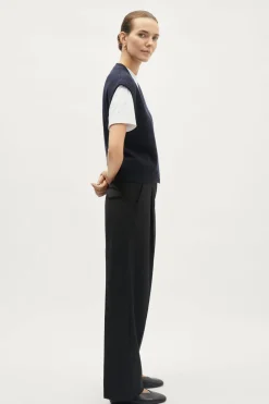 Pantalon ajusté en laine