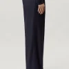 Pantalon ajusté en Laine avec pinces