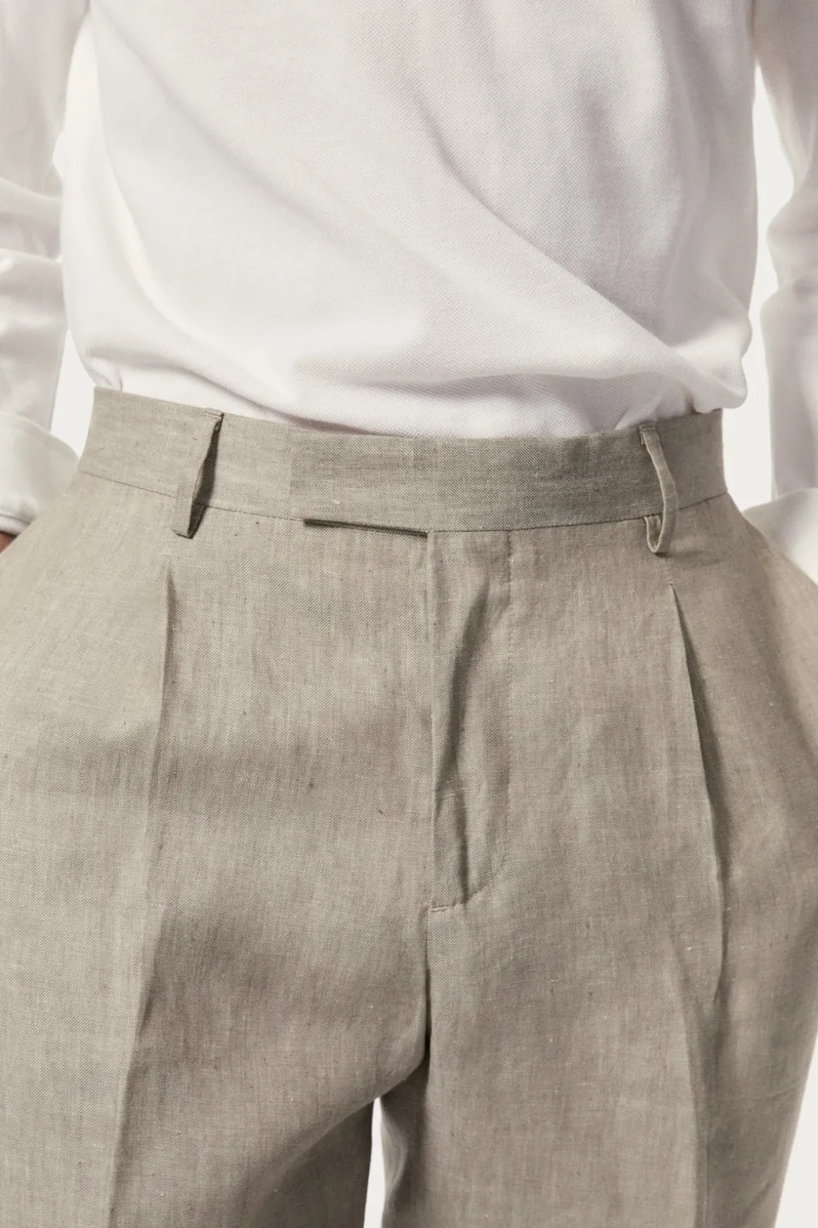 Pantalon en Sergé de Lin