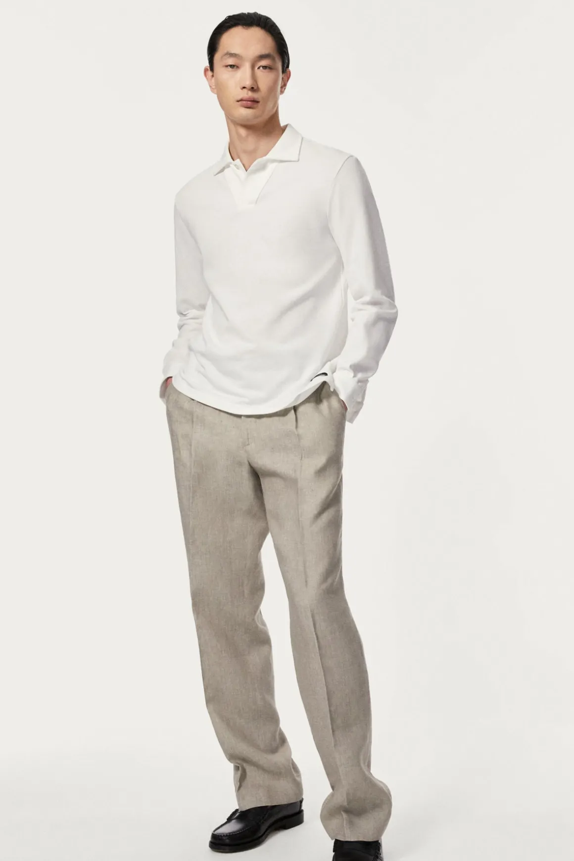 Pantalon en Sergé de Lin
