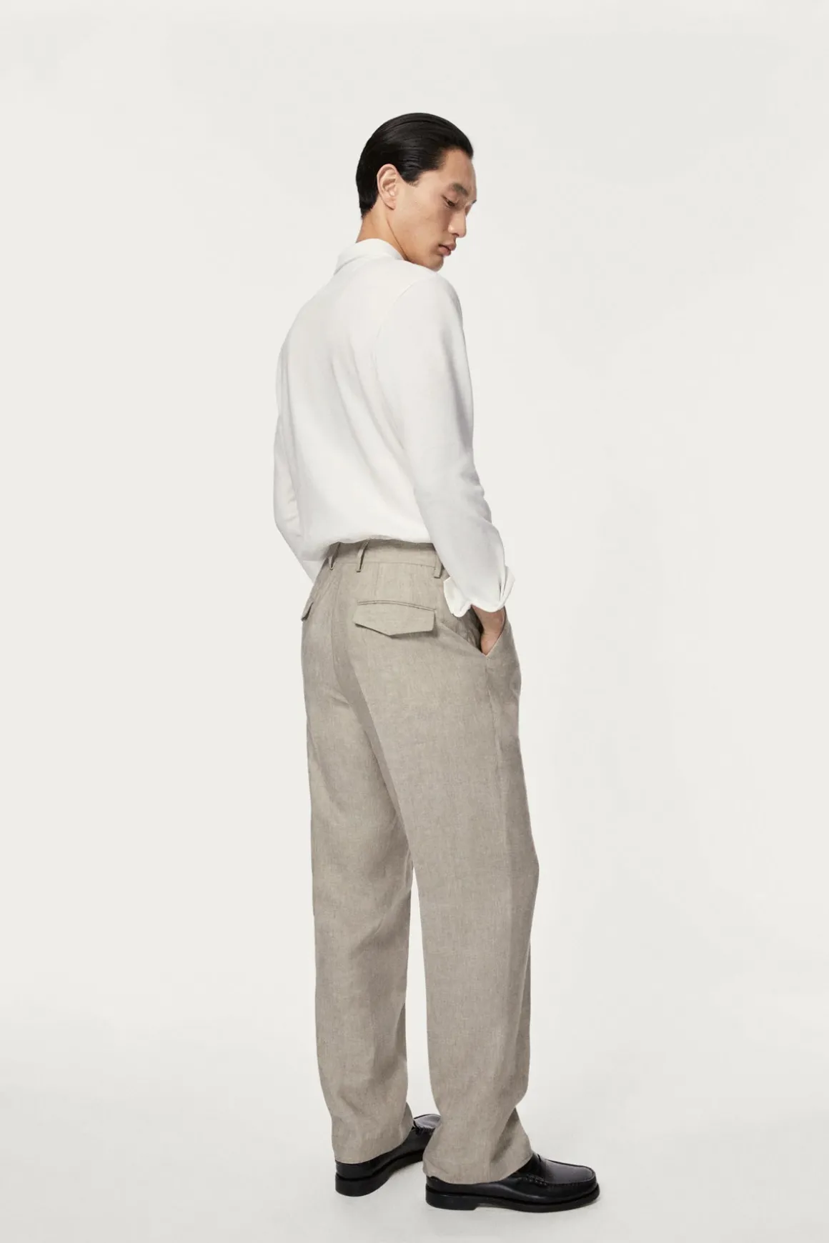 Pantalon en Sergé de Lin