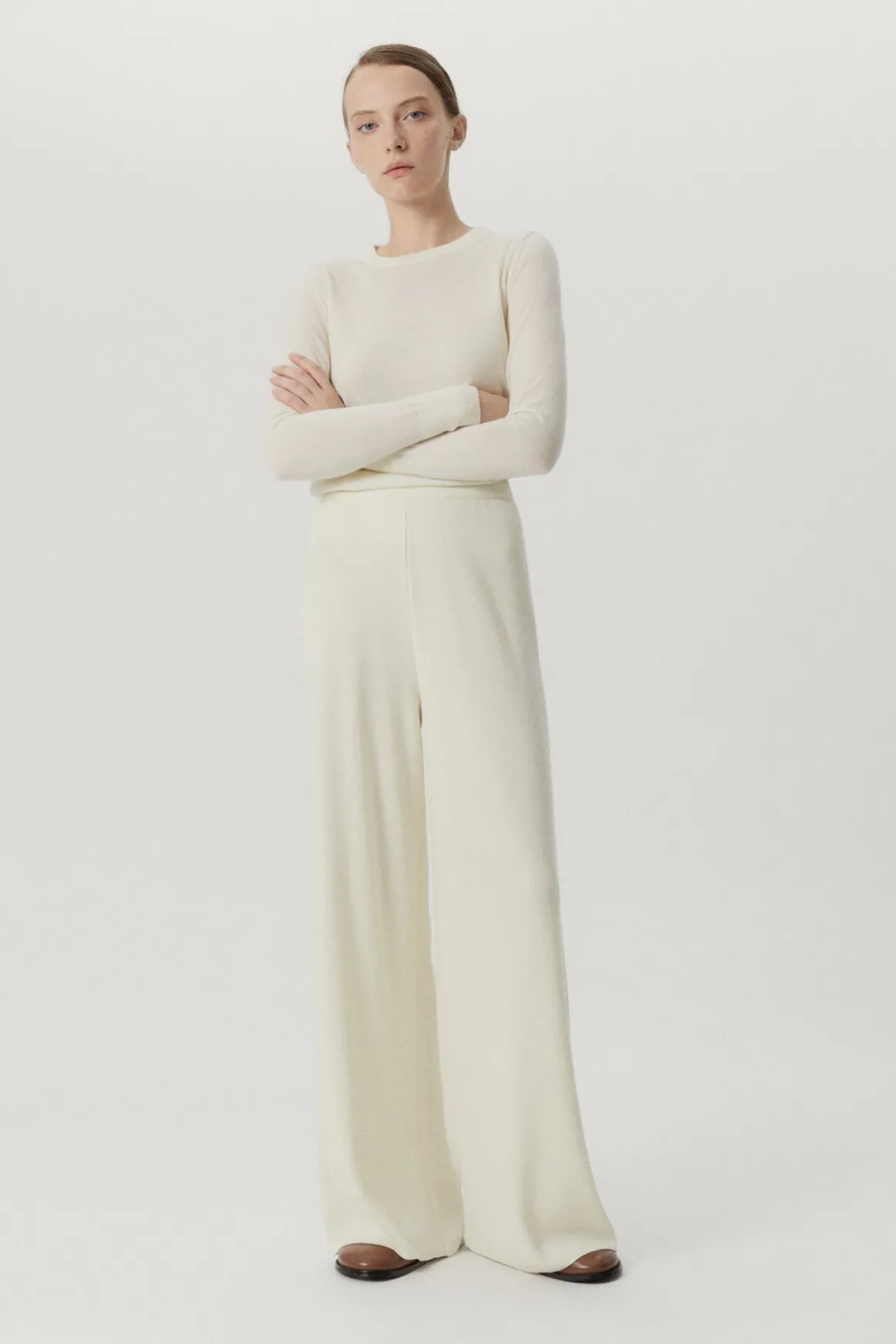 Pantalon palazzo en Laine ultra-douce