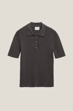 Polo à mailles côtelées en Coton biologique - Version imparfaite