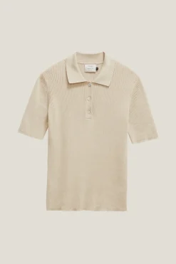 Polo à mailles côtelées en Coton biologique - Version imparfaite