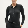 Polo boutonné en laine ultra douce