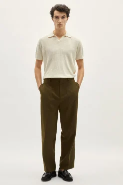 Polo en crochet de Lin et Coton