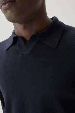Polo sans boutons en Laine Mérinos