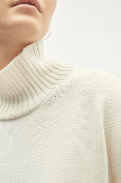 Pull à col montant oversize en Laine Mérinos