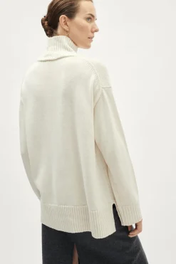 Pull à col montant oversize en Laine Mérinos