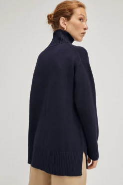 Pull à col montant oversize en Laine Mérinos