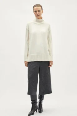 Pull à col montant oversize en Laine Mérinos